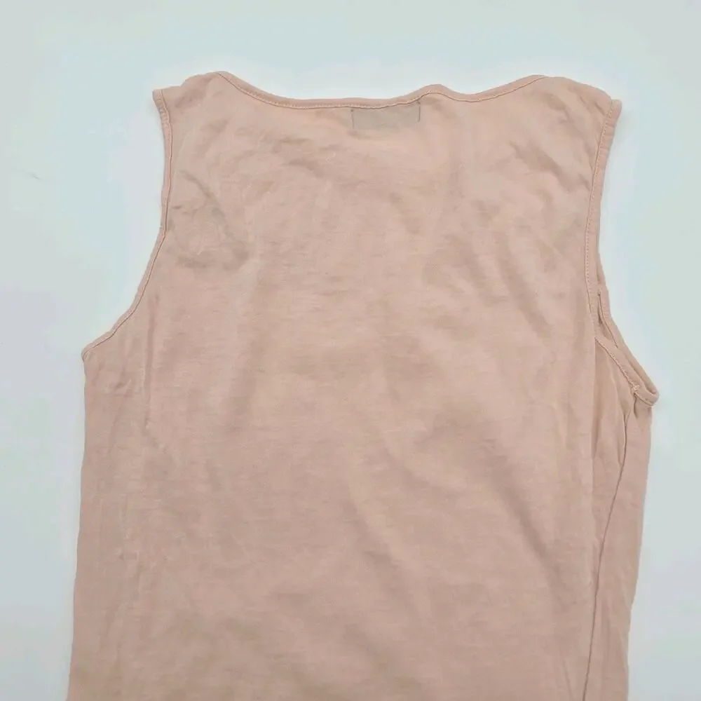 Velvet Graham Spencer Top Womens XS Pink Tank High Muscle Ruch Gathered